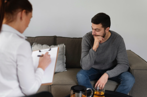 An Individual receiving support at a pornography addiction rehab in Utah for recovery from sex and porn addiction