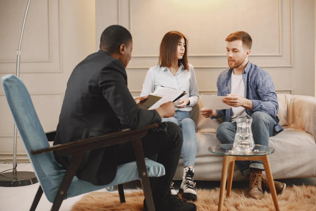 A therapist providing counseling